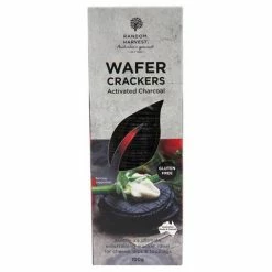 Random Harvest - Wafer Crackers Activated Charcoal 100g