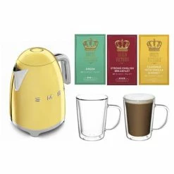 Smeg - 50's Style Kettle Gold Gift Pack Set