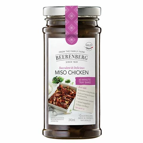 Beerenberg - Miso Chicken 60 Minute Tray Bake 240ml 3 Beerenberg - Miso Chicken 60 Minute Tray Bake 240ml