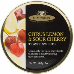 Simpkins - Citrus Lemon & Sour Cherry Travel Sweets 200g
