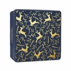 Valley Produce Company VPC - Pure Butter Shortbread Tin Black & Gold Reindeer 150g