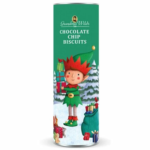 Grandma Wilds - Helpful Elf Giant Tube W/Chocolate Chip Biscuits 200g