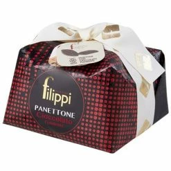 Filippi - Panettone With Chocolate W/Red Gift Bag 500g