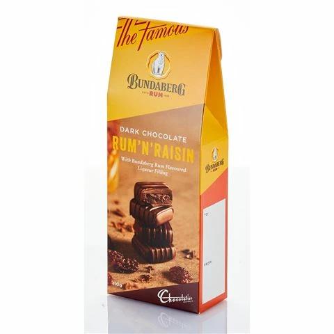 Chocolatier - Bundaberg Dark Chocolate Rum & Raisin 110g