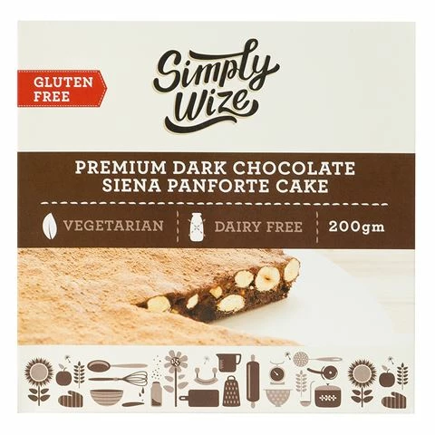 Simply Wize - Gluten Free Dark Chocolate Siena Cake
