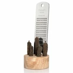 Rivsalt - Java Long Pepper, Grater & Oak Wood Stand Set 3pce