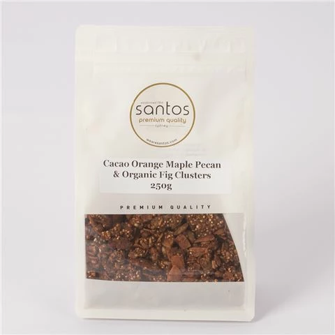Santos - Cacao Orange Maple Pecan & Organic Fig Cluster 250g