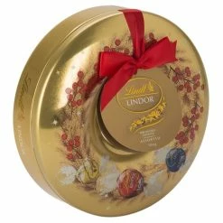 Lindt - Lindor Small Wreath Assorted Chocolates Tin 184g